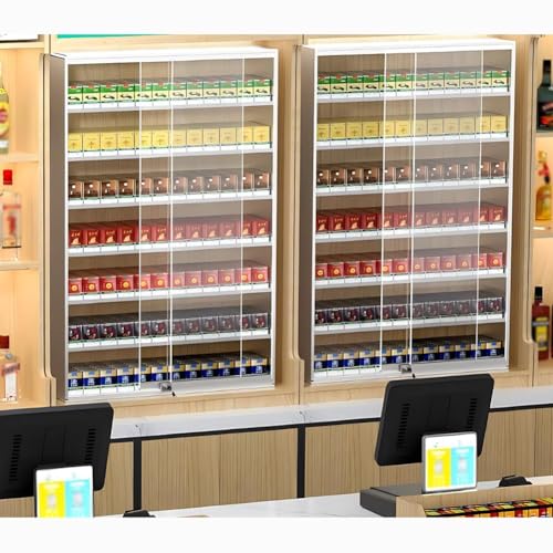 Estante para cigarrillos montado en la pared de estancos modernos