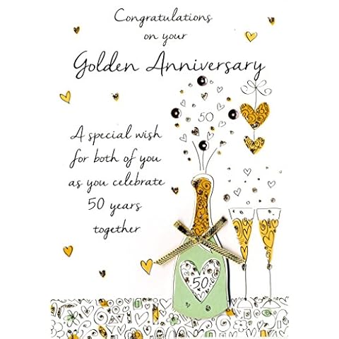 Just To Say 50th Golden Anniversary Greeting Card Second Nature Cards Cover