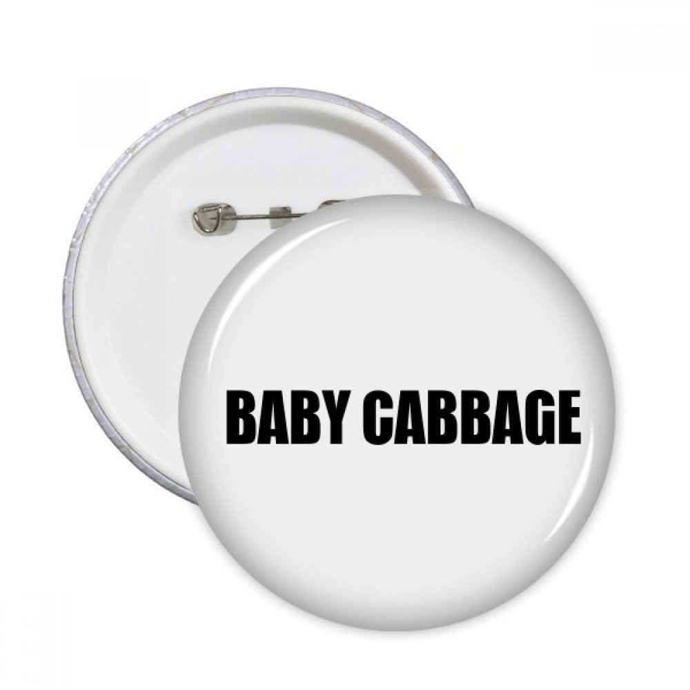 DIYthinker Baby Cabbage Vegetable Foods Round Pins Badge Button Clothing Decoration 5pcs Gift L