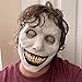 Allwin Maschera Diabolica Inquietante, Maschere di Halloween con Decorazioni Realistiche Maschere di Spaventosa Demoni Sorridenti Dell'orrore per Uomini Adulti,Bianca