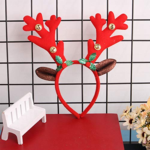 Reindeer Antlers Headband Christmas and Easter Party Headbands Deer Antlers Headband with Bells Cute Reindeer Ears Headband - Image 3