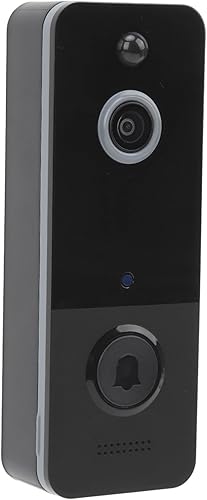 Miniatura 5 de Sanpyl Cámara de timbre de video, 1080P HD, audio de 2 vías, noche infrarroja, videollamadas remotas, cambiador de voz inteligente, lente gran