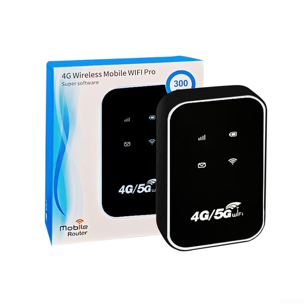 Przenośny router Wi-Fi 4G Kompaktowa i lekka konstrukcja Szybkie połączenie z Internetem Wiele urządzeń Materiał ABS Łatwa instalacja Czarny Biały (czarny)