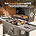 VonHaus Kompakt Holzkohlegrill BBQ- Grill mit Warmhalterost, Höhenverstellung, Temperaturanzeige, Tragbar mit Aschebehälter, Ablage, 2 Klappbaren Seitentischen und Rädern, Für Fleisch, Fisch & Gemüse