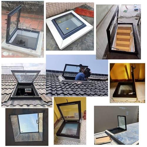 Trampilla de techo de 70x70 cm para transformar buhardillas oscuras en terrazas con luz natural 7