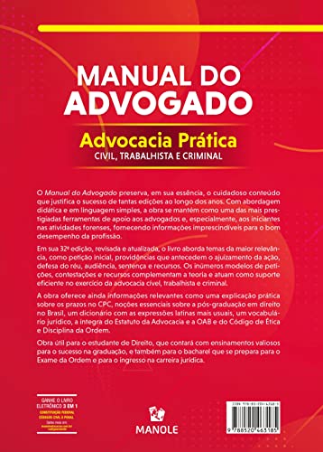 Manual do Advogado: Advocacia Prática Civil, Trabalhista e Criminal