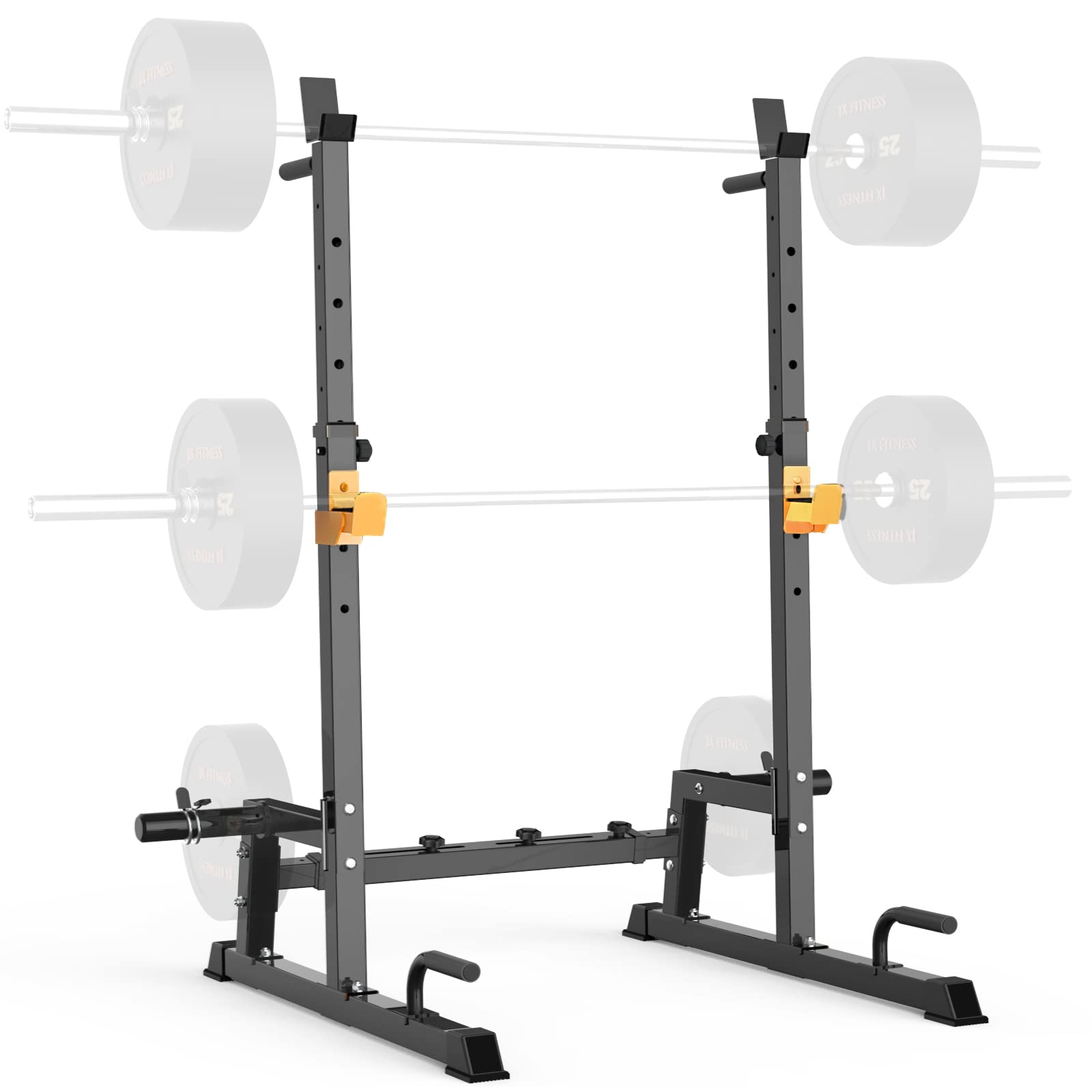SincMill Squat Rack Machine,Barbell Rack,Folding Weight and Bench Press Rack Stand,Adjustable Height and Width.With Pull Up,Push Up Bars.Can Load 600Lbs