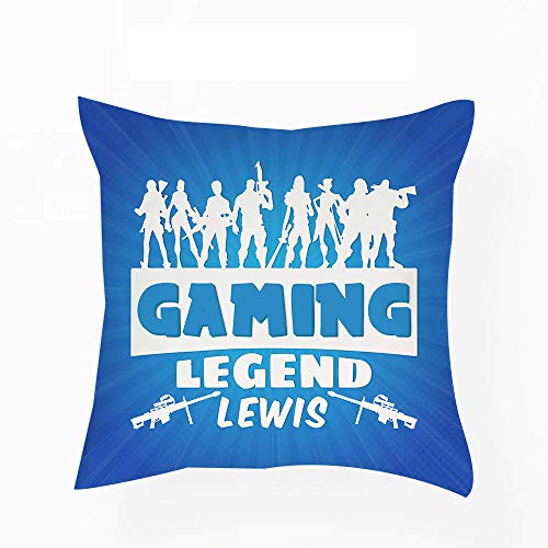 Image of Getagift Personalised Gaming Legend inspired Game Lover Gift present idea Christmas/Birthday themed Funny Throw Pillow Cover Cushion Cover with Insert. (Satin Cover)