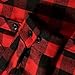 Plaid Shirt with Hood for Men Long Sleeve Casual Button Down Checkered Shirts Jackets Stylish Pocket Fall Fashion Western Style Matching Outfits Lightweight Winter Clothes 03# Red X-Large