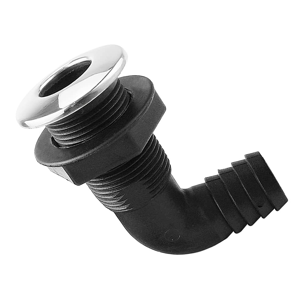 for 20/25mm Hose Marine Boat Nylon Thru Hull Fitting Connector 0/90 Degree Straight/Bent Boat Drain Bilge Pump Plumbing Fittings Connector