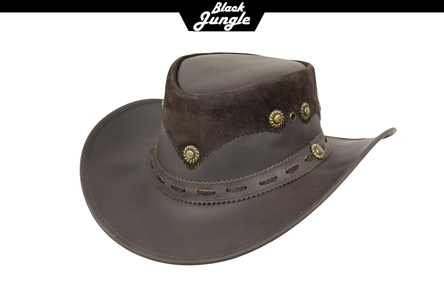 Black Jungle PENTLAND Cappello in Pelle, Cappello Occidentale, Australia, Cappello da Cowboy (Marrone, XL)