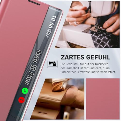 Étui protection rabat Note 10 Plus avec support miroir - 3