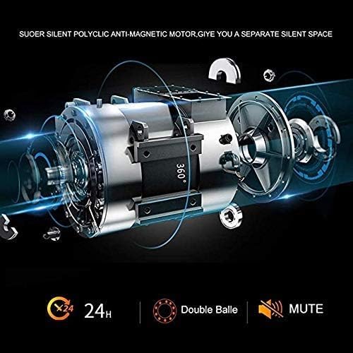 Mechanical Watch Shaker Automatic Watch Winder Box for 2 Watches, Fibre Piano Finish Quiet Motor AC Adaptor & Battery Operated