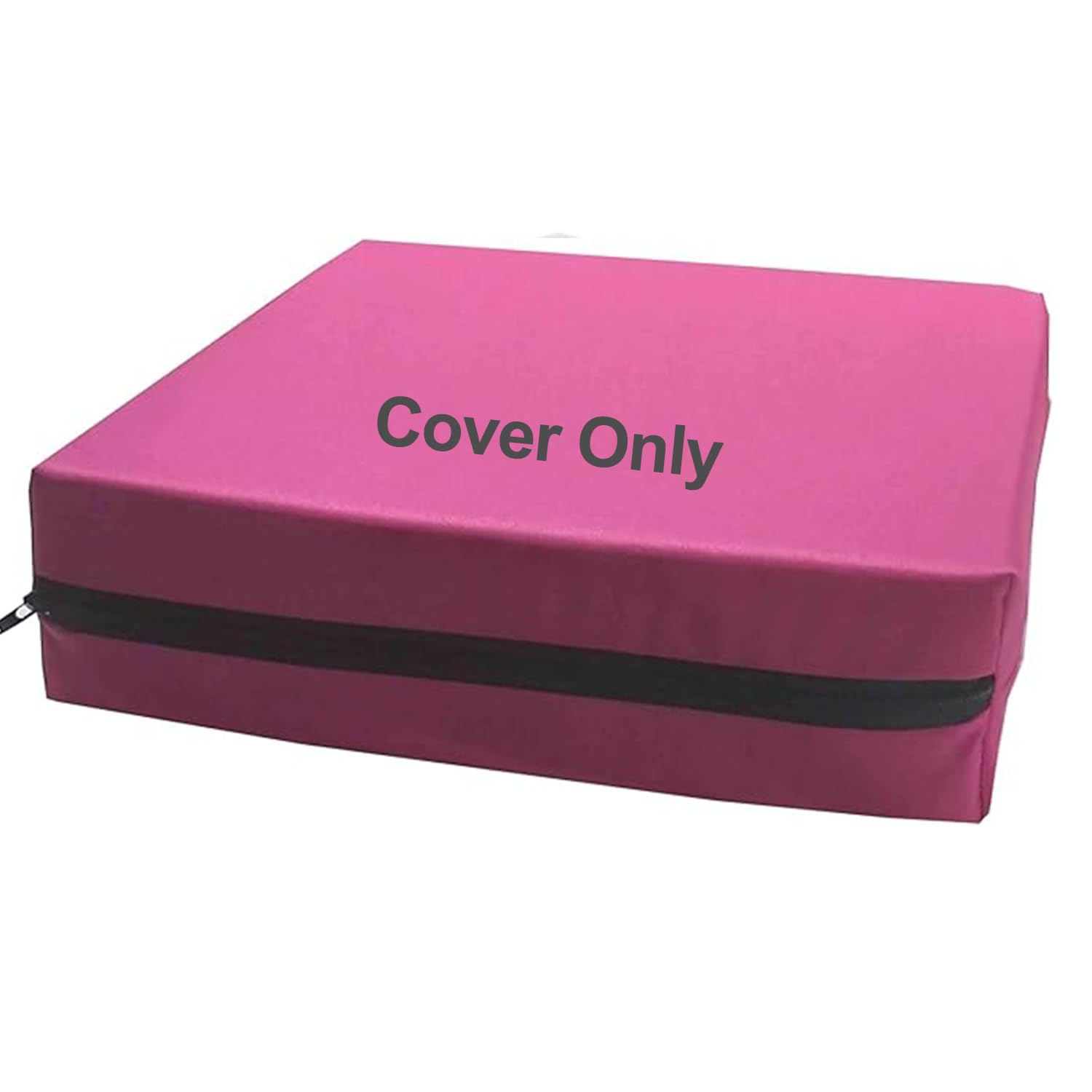 Garden Chair Replacement Seat Cushion Cover Only – 10cm (4") Thick Pad Cover for Rattan Patio & Sofas, Water-Repellent Zippered Encasement, Machine Washable (Pink, 40 x 45cm / 16" x 18") — image 1