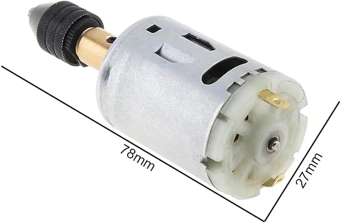 Taladro de Mano 12-24V DC 385 con Mandril de Tres Mordazas miniatura 2