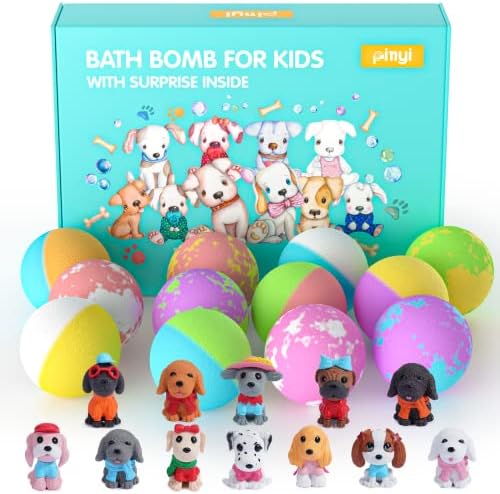 Bath Bombs For Kids With Surprise Inside, 20 Pack Kids Bath Bombs Gift Set With Toys For Girls Boys, Handmade Child-Safe Bubble Bath Fizzy Balls Kit For Birthday, Summer Fun