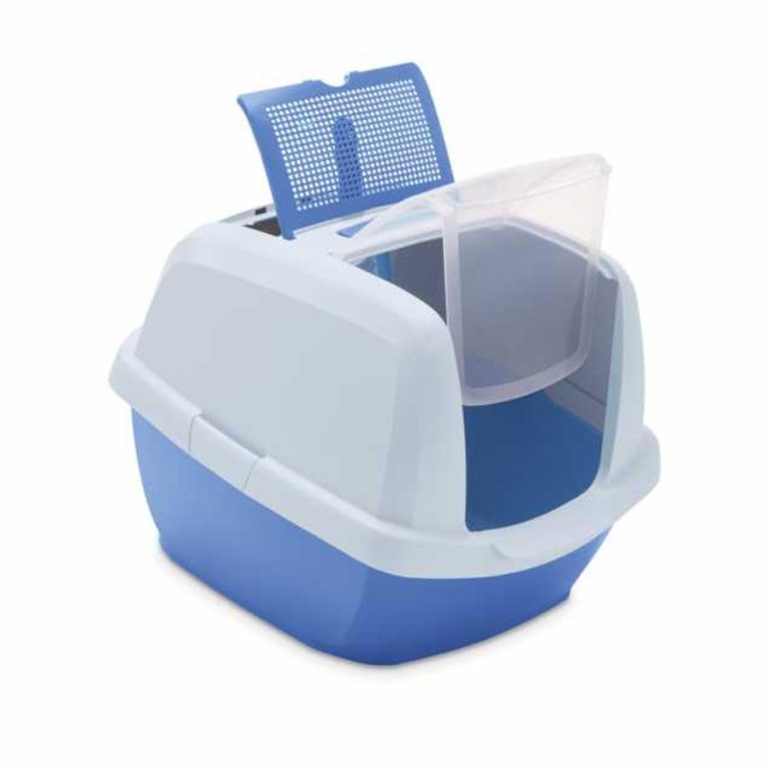 Imac Maddy Junior Kedi Kumu Kutusu, Filtreli ve Kepçeli 60,5 x 41 x 45,5 cm (Mavi)