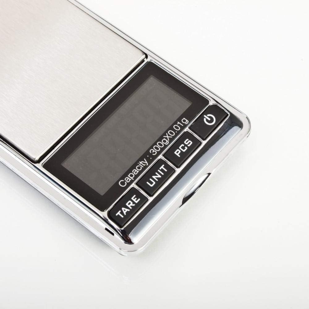 Báscula de Gramos portátil, báscula electrónica de Bolsillo para Pesar Gramos, báscula Digital para Joyas, báscula de Oro, báscula de Alimentos de Cocina, retroiluminada, 200 g x 0,01 g