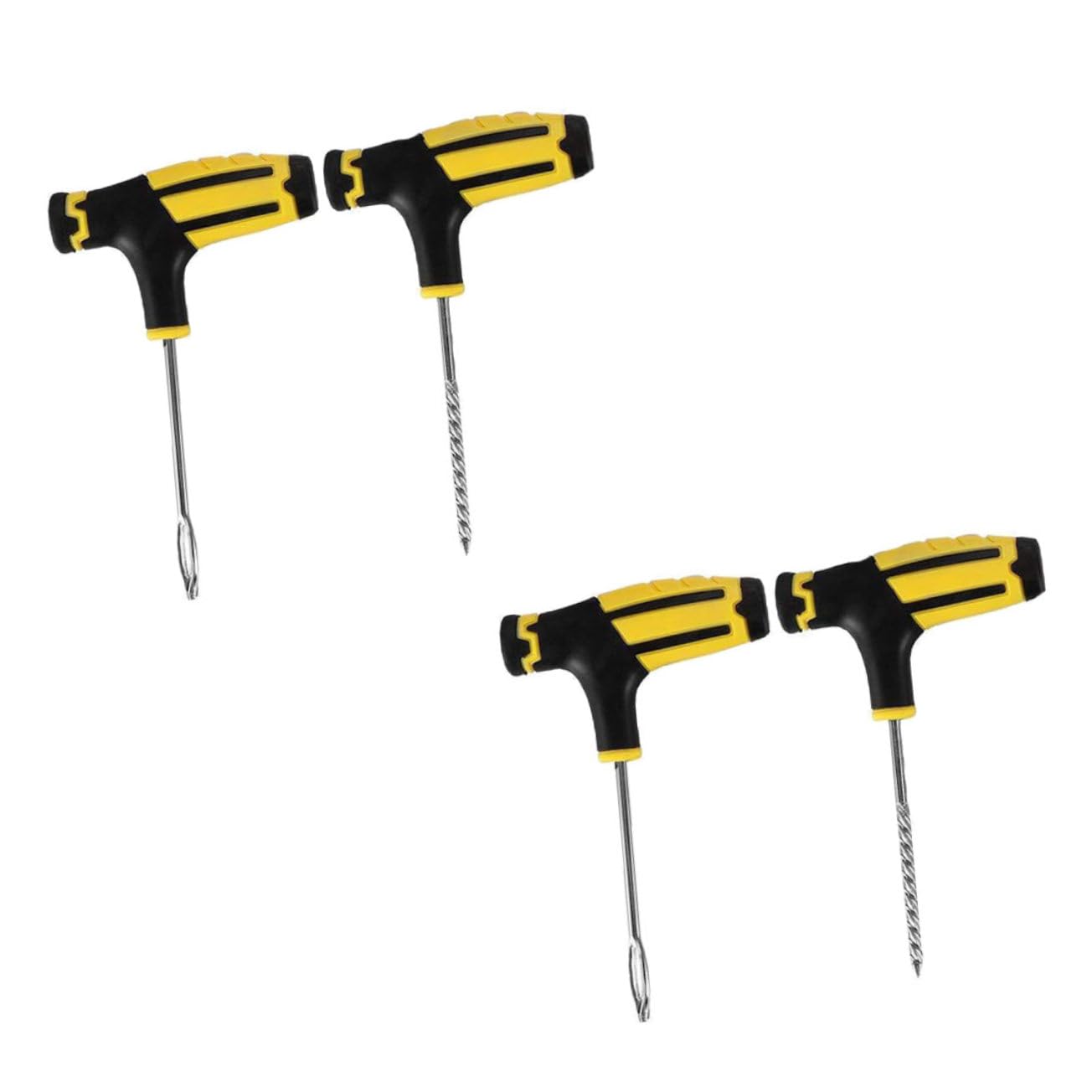 ABOOFAN 4 Pcs Set Tire Repair Tool Tires Tire Repair Strip Tire Puncture Plugs Tire Puncture Repair Device Tire Repair Kit Iron Yellow