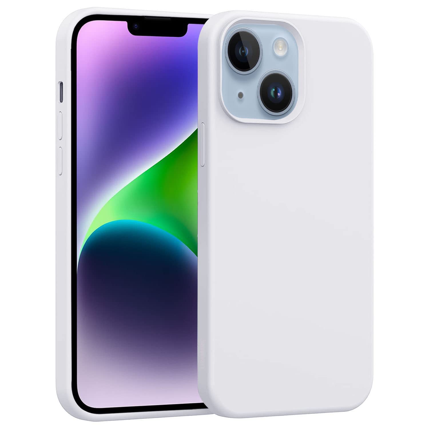 LIRAMARK Liquid Silicone Soft Back Cover Case for Apple iPhone 14 