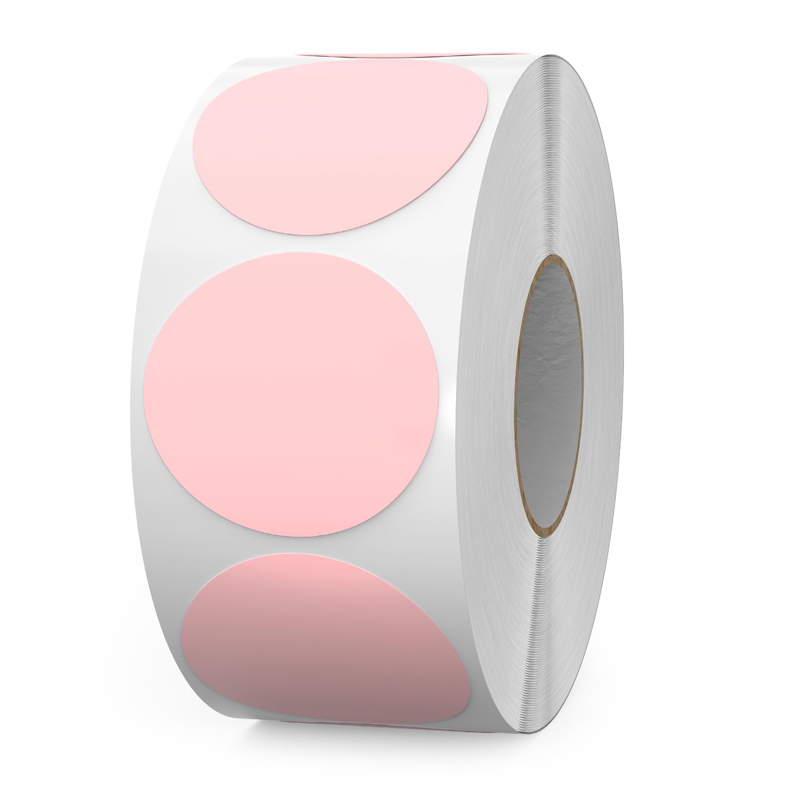 1000 PCS Color Coding Round Stickers 1.5 Inch Vinyl Pink Dot Sticker Removable Writable Circle Labels for Inventory Garage Sale Price Tags