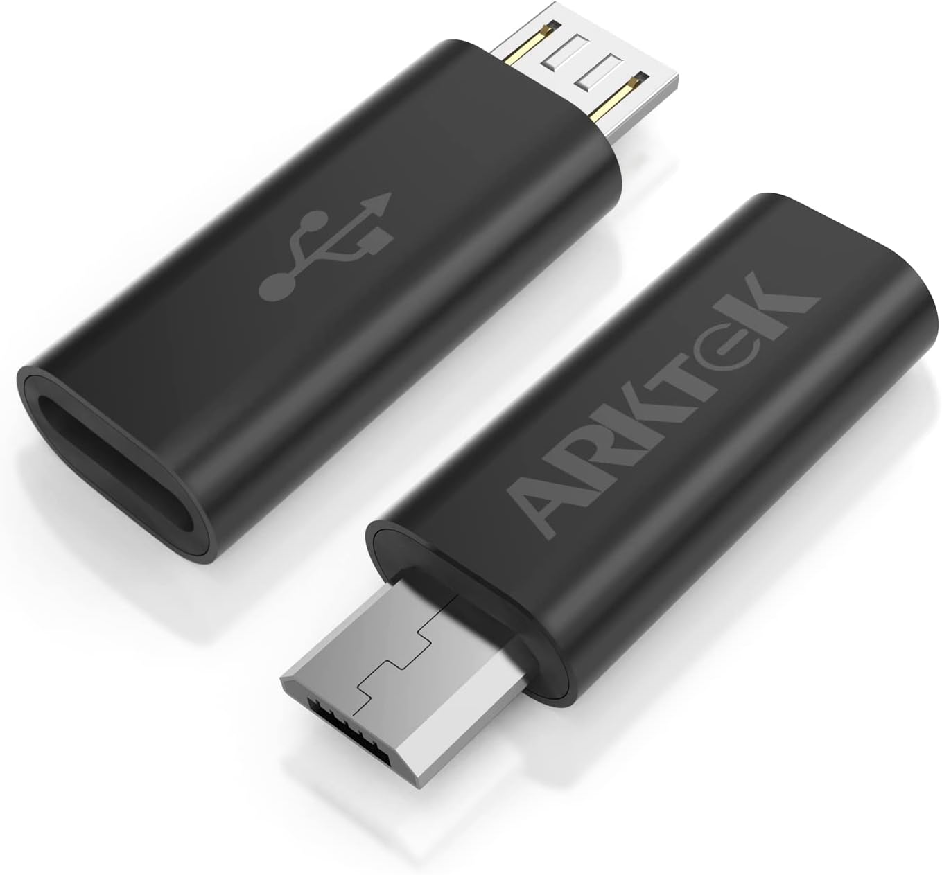 ARKTEKUSB-C to Micro USB Adapter, 2 Pack - Supports Charging and High-Speed Data Transmission, Compatible with Galaxy S7 and More