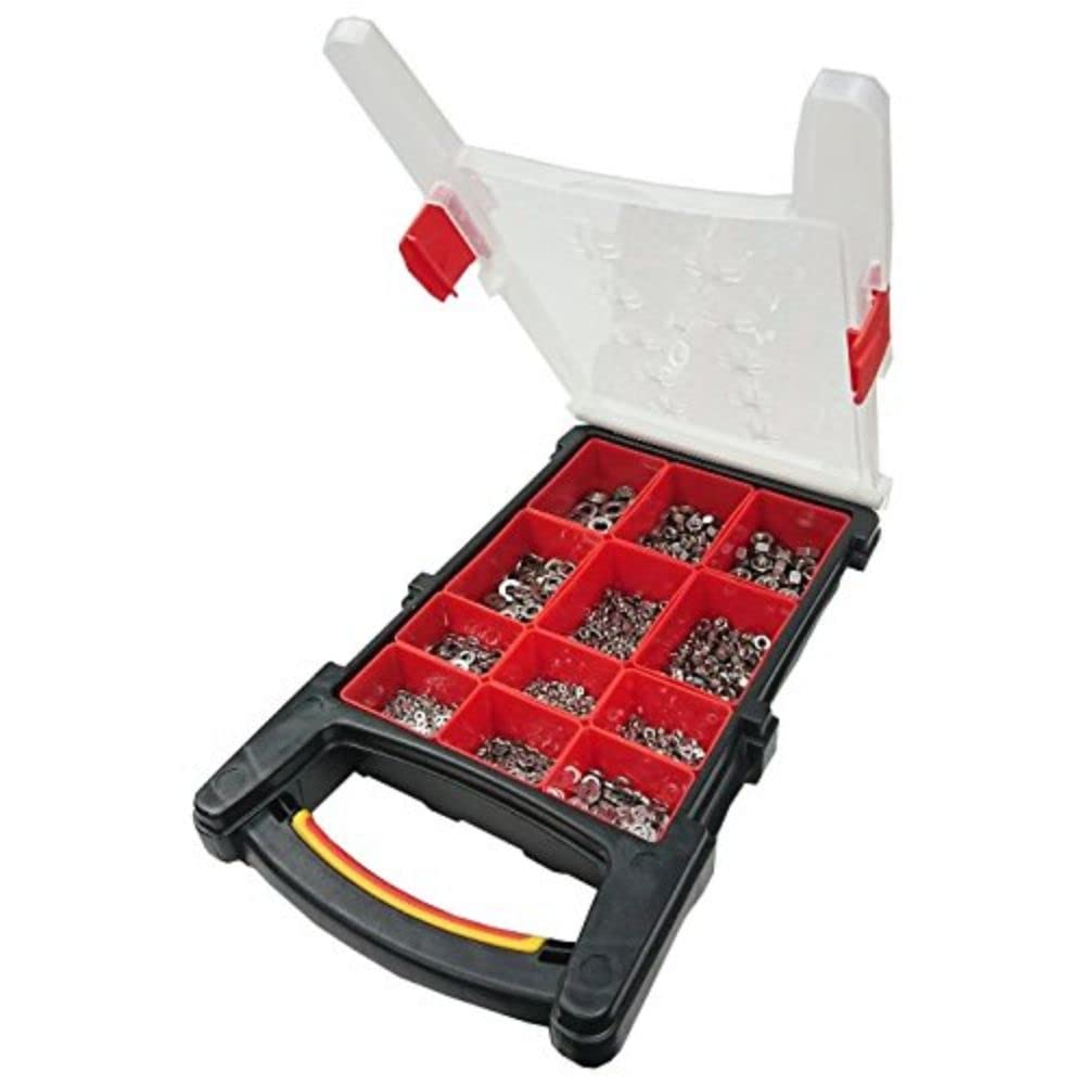 Merriway BH06624 Arandelas Planas de Acero BZP y Tuercas hexagonales, Multicolor