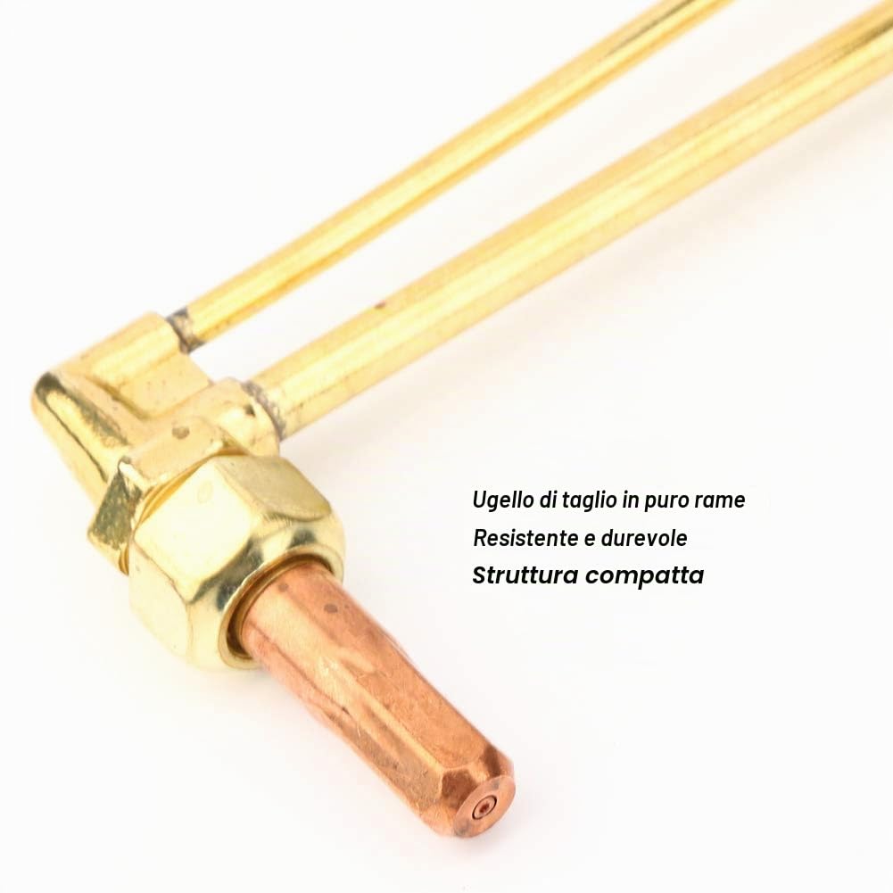 Fafeicy Cannello Taglio Cannello per Saldatura Utensile per Taglio del Gas In Acciaio Tubo Dell'Iniettore per Ossigeno/Acetilene Adatto per Cantieri Macchinari