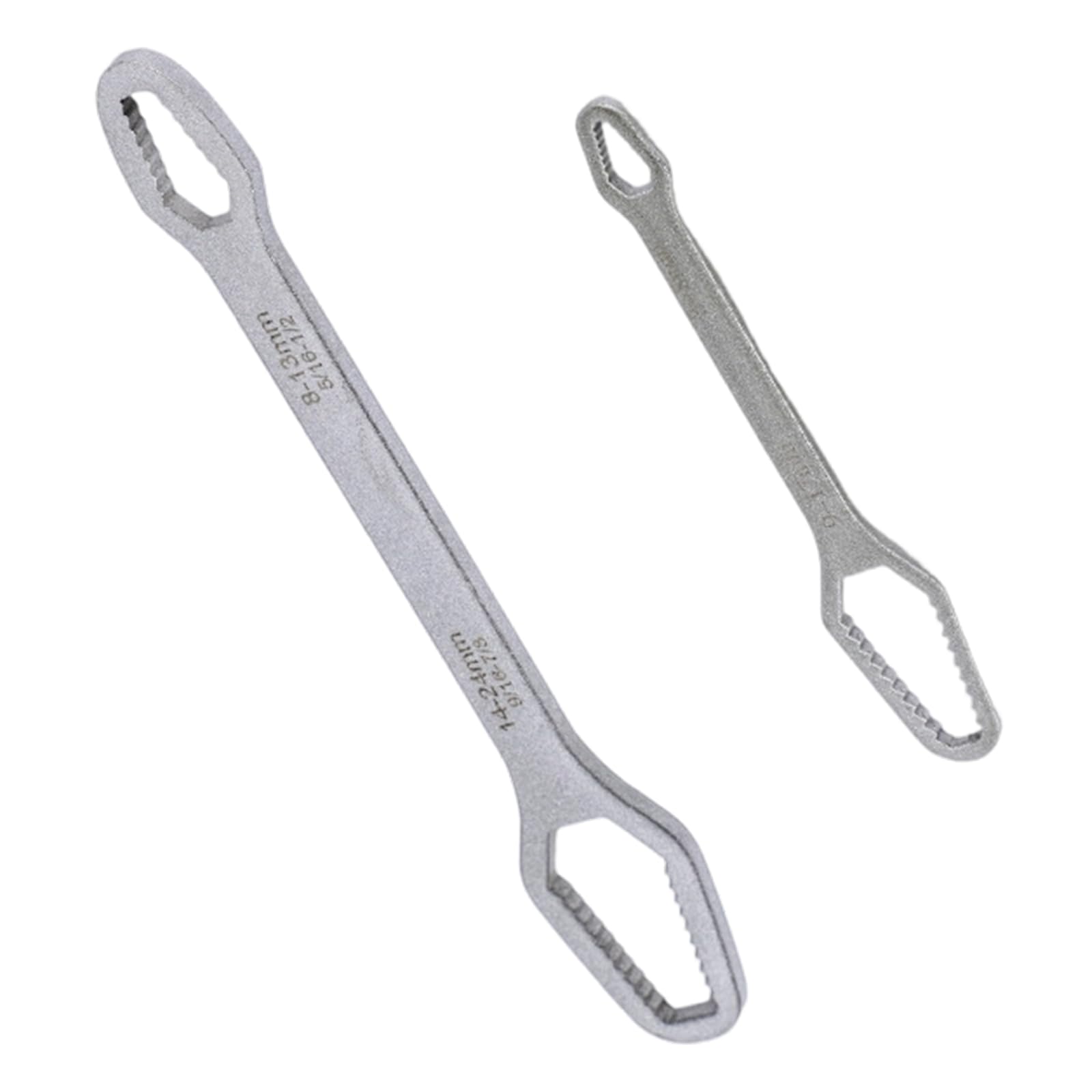 Zxfdsfdbnm Silver Duty Multipurpose Wrench For Automotive Maintenance 8-24Mm / 3-17Mm High Carbon Steel Set Auto Adjusting Tool