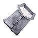 Newborn Baby Swaddle Blanket, Baby Kids Toddler Knit Soft Warm Fleece Blanket Swaddle Sleeping Bag Stroller Unisex Wrap for Boys Girls (Grey)