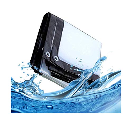 Claro lona impermeable for trabajo pesado, hoja de PE Laminado exterior del pabellón lona con ojales marquesinas y la cuerda, la cubierta vegetal prueba de polvo impermeable a prueba de lluvia clara T