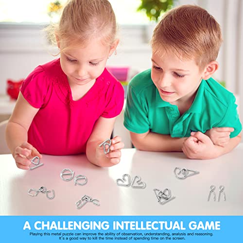 Padike Iq Toys, Iq Test Mind Game Toys Brain Teaser Metal Wire Puzzles Magic Trick Toy,Metal Puzzle(16 Pack) #TOP4