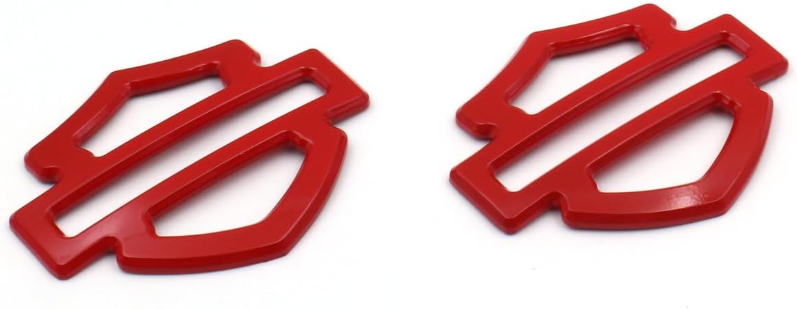 2PCS Metal Red CVO Custom Metal Tank Emblems Show Gloss Finish (Red)