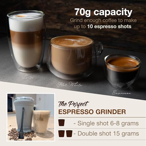 Andrew James Electric Coffee Grinder, Bean, Nut & Spices, Powerful Compact Coffee Bean Grinder for Home Kitchen, One Touch Operation 150w with 70g Basin, Includes Cleaning Brush (Grey) - Image 4