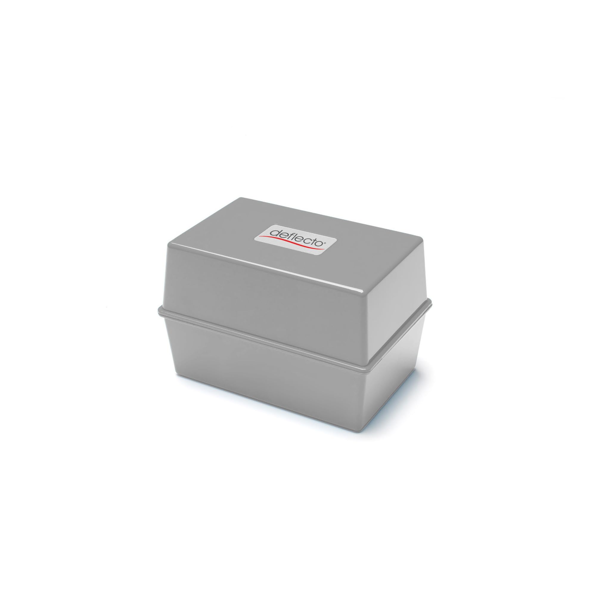 Deflecto® 6" x 4" Card Index Box Grey - Pack of 6