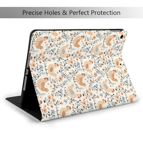 Étui pour iPad 10.2 pouces compatible iPad 9e 8e 7e génération à rabat floral - 2