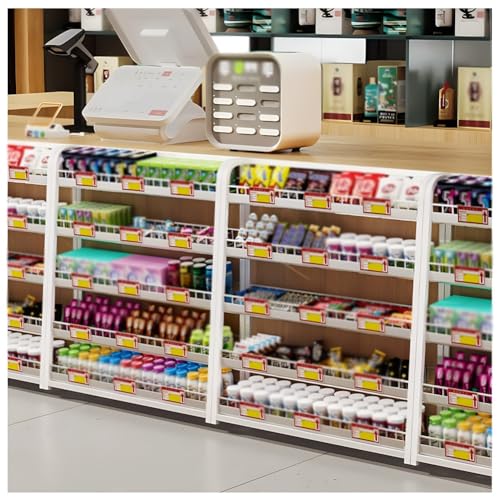 Organizador de Dulces, Estante metálico de 5 Niveles para Guardar Snacks con Etiqueta de Precio, Expositor de sobremesa y de pie para supermercados, para chicles y Bebidas.
