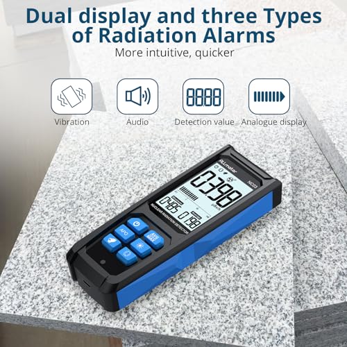 ALLmeter Geiger Counter Nuclear Radiation Detector - Professional Grade GM Tube Dosimeter with USB-C Rechargeable Battery & Triple Alert System