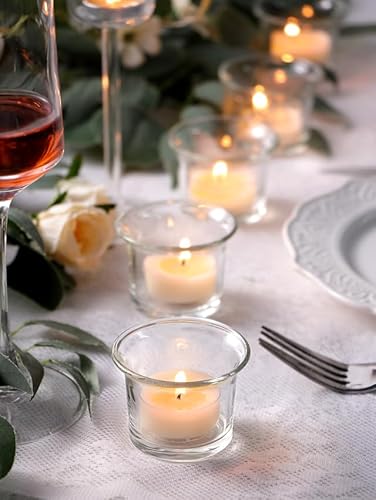 Letine 12 Clear Glass Votive Candle Holders Bulk thumb #7