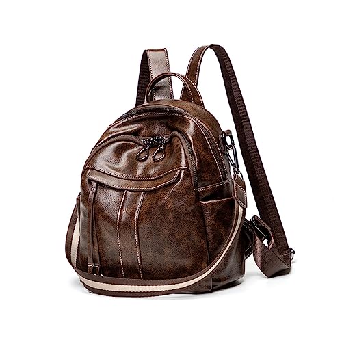 Sac de voyage femme rétro HANABASS en PU café foncé taille S