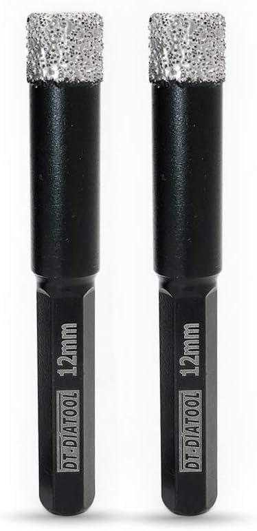 1/4" Dry Diamond Drill Bits for Tile Porcelian Marble Granite Brick with Hex Shank Dia 6mm Pack of 5 by DT-DIATOOL
