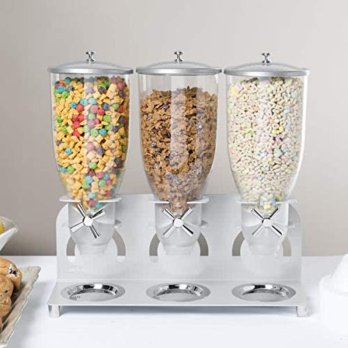 Cal-Mil 3510-3-39 Platinum Triple Cylinder Turn and Serve Dispenser, 17.75" Height, 18.5" Width, 6" Length