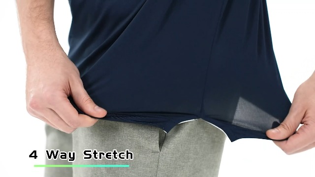 Camisetas Polo para Hombre Rouen, de Manga Corta, Secado Rápido, Ligera y de Rendimiento, Informal y Deportiva con Estampado Rayado, para Golf miniatura 7