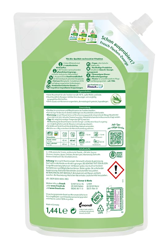 Frosch Aloe Vera Sensitiv-Waschmittel 1,44 L : Amazon.de: Drogerie &  Krperpflege