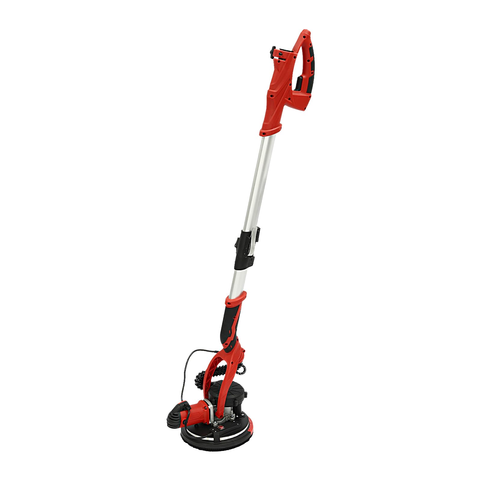 LUNICASHADrywall Sander, Foldable Electric Wall Sander, with 6 Pcs Sanding Discs & LED Light, 6 Variable Speed, Retractable Handle, for Ceiling and Wall