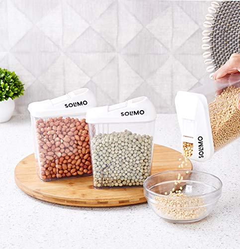 Image of Amazon Brand - Solimo Plastic Storage container Set with sliding mouth (Set of 3, 750 ml)