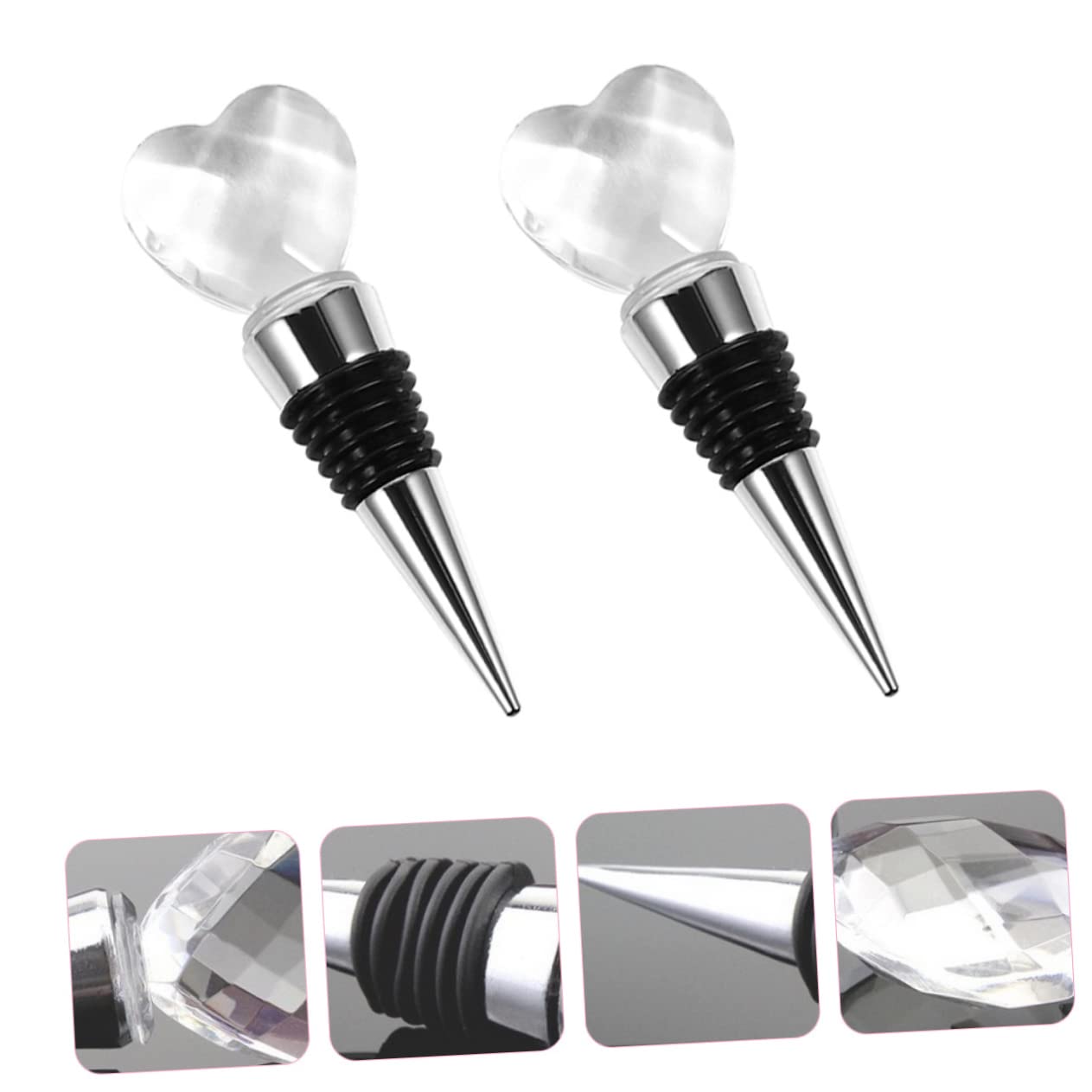 Alipis 6pezzi Tappi Per Bottiglie Vino Alloy Design Unico Forma Per Decorazioni e Regali Matrimonio Resistente e Facile Da