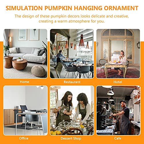 Happyyami Halloween Wool Felt Pumpkin 12Pcs Pom Poms Fall Autumn Felt Pumpkins Ornaments for Thanksgiving Craft Project Supplies - Image 4