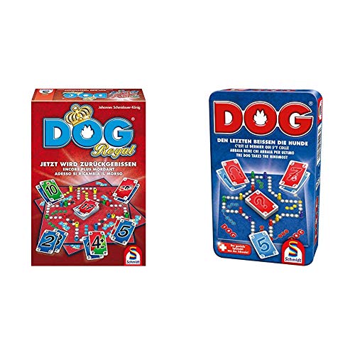 Schmidt Spiele 49267 Dog Royal & 51428 Dog, Bring Mich mit Spiel in der Metalldose, bunt
