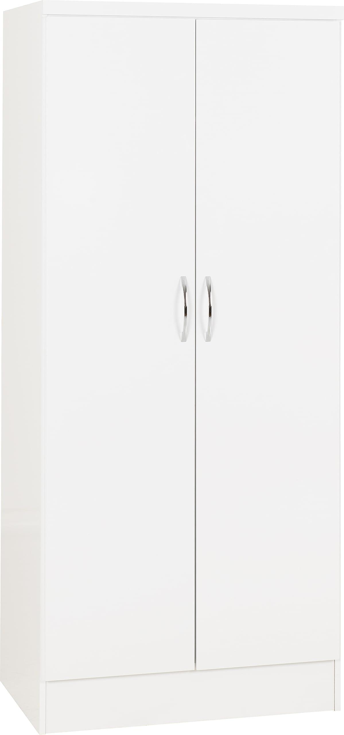 Seconique Nevada 2 Door All Hanging Wardrobe in White Gloss